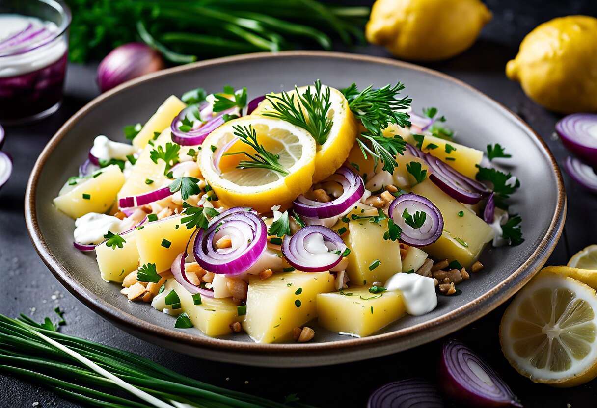 Salade haddock pommes de terre : fraîcheur nordique en salade complète