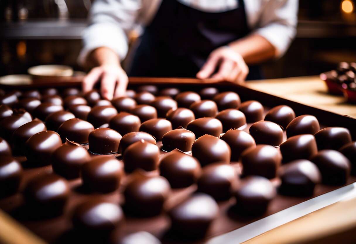 Les étapes clés d'une fabrication traditionnelle du chocolat fourré