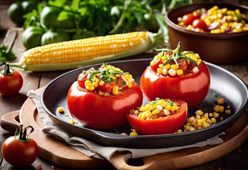 Recette facile de tomates farcies au maïs - Savourez l'été !
