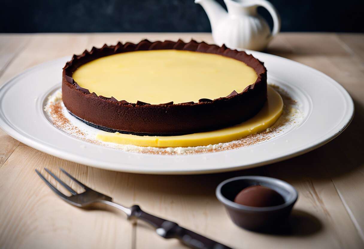 Recette facile de tarte au fromage blanc, chocolat et citron - Découvrez-la !