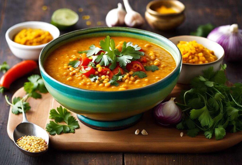 Soupe dhal : recette adaptée aux saveurs indiennes