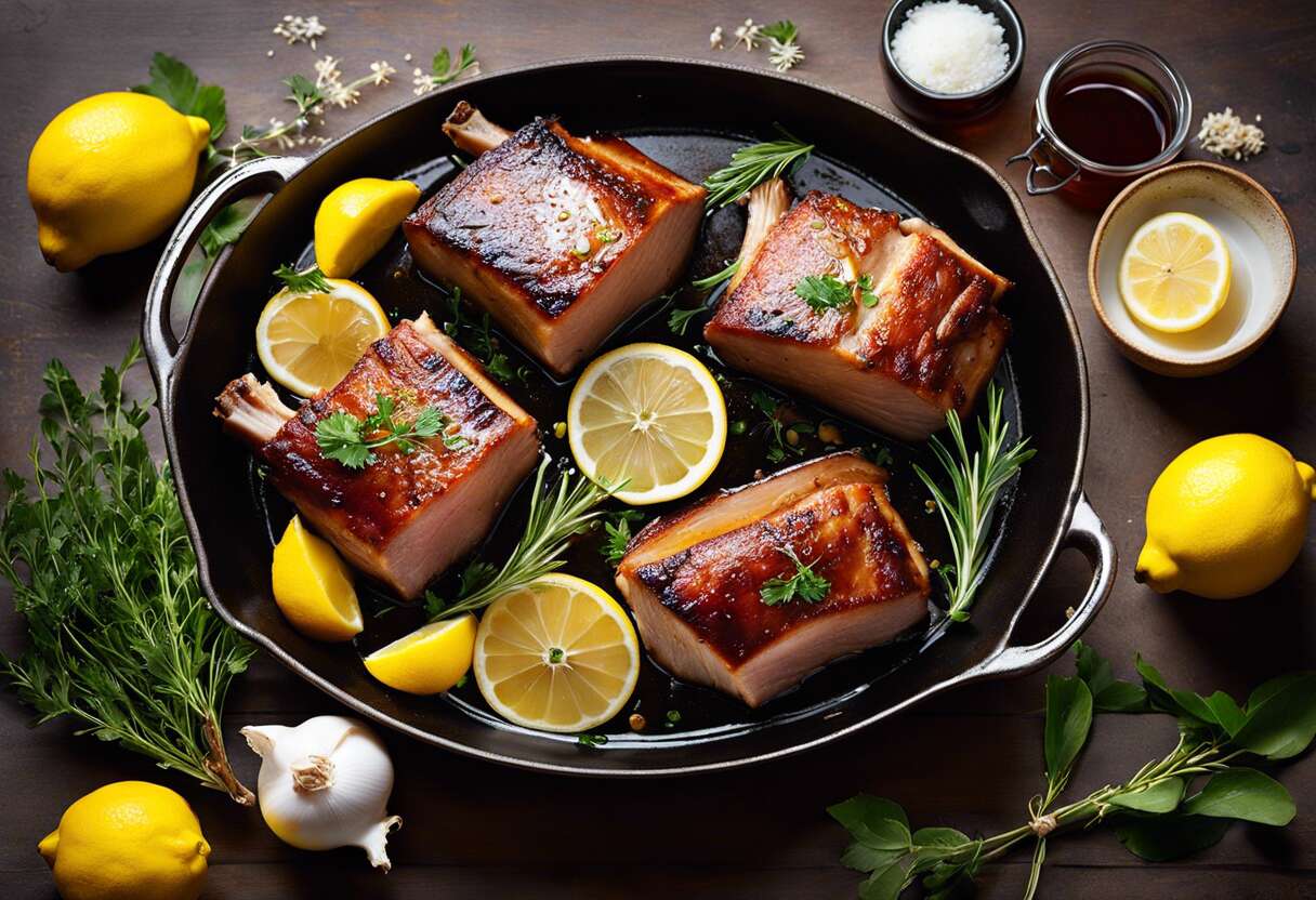 Travers de porc au citron : recette facile et savoureuse