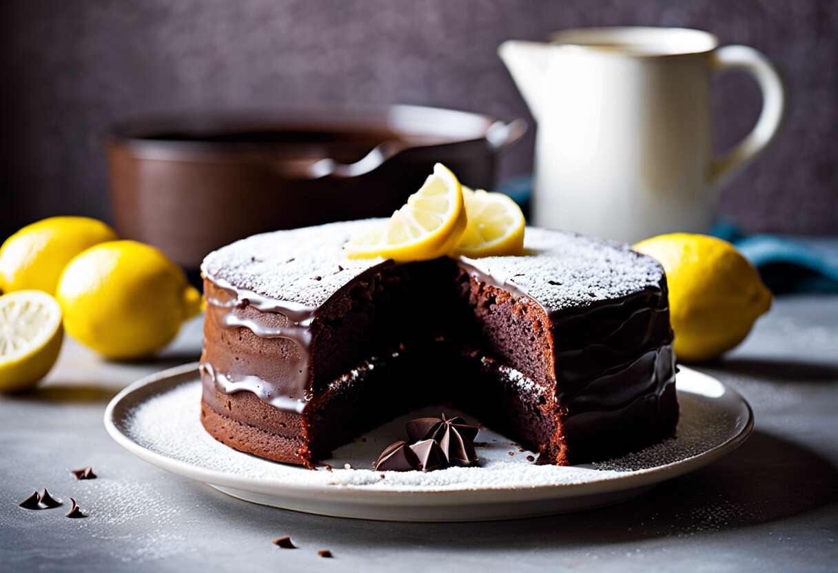Gâteau au chocolat et citron : recette facile et gourmande