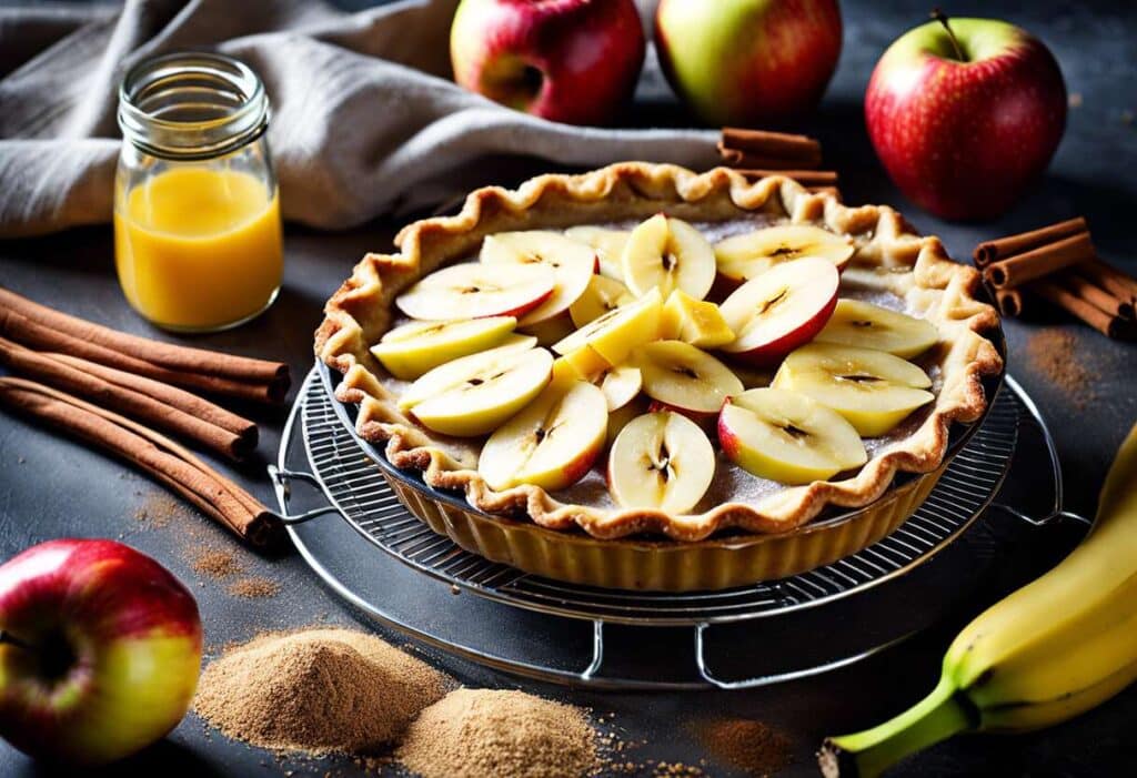 Recette de tarte aux pommes et bananes sans sucre : délice santé des internautes