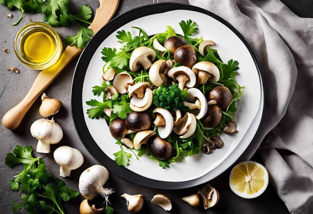 Recette facile : salade de champignons à l’ail pour un plat savoureux